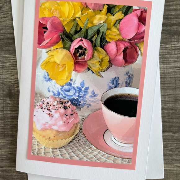 Six 5x7 Blank Photo Coffee Greeting cards - Picture 4 of 7